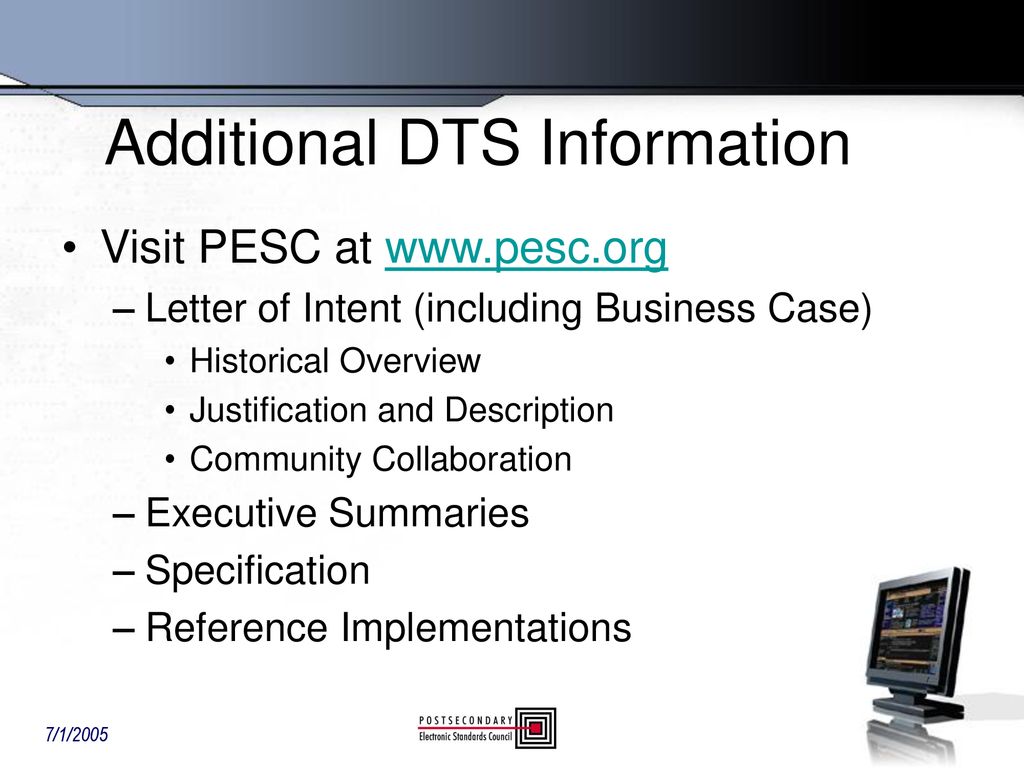 Data Transport Standard (DTS) - ppt download