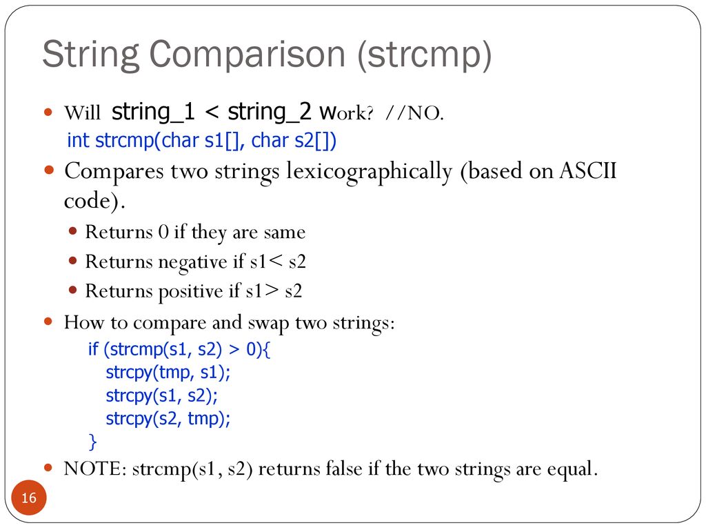 ICS103 Programming in C Lecture 15: Strings - ppt download
