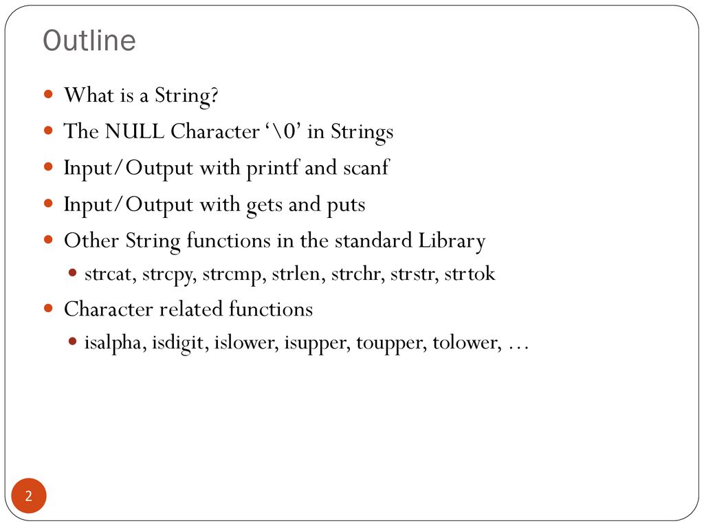 ICS103 Programming in C Lecture 15: Strings - ppt download