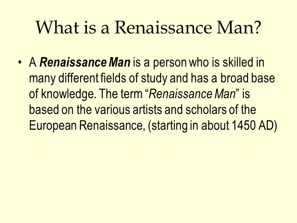 what is the definition of a renaissance man