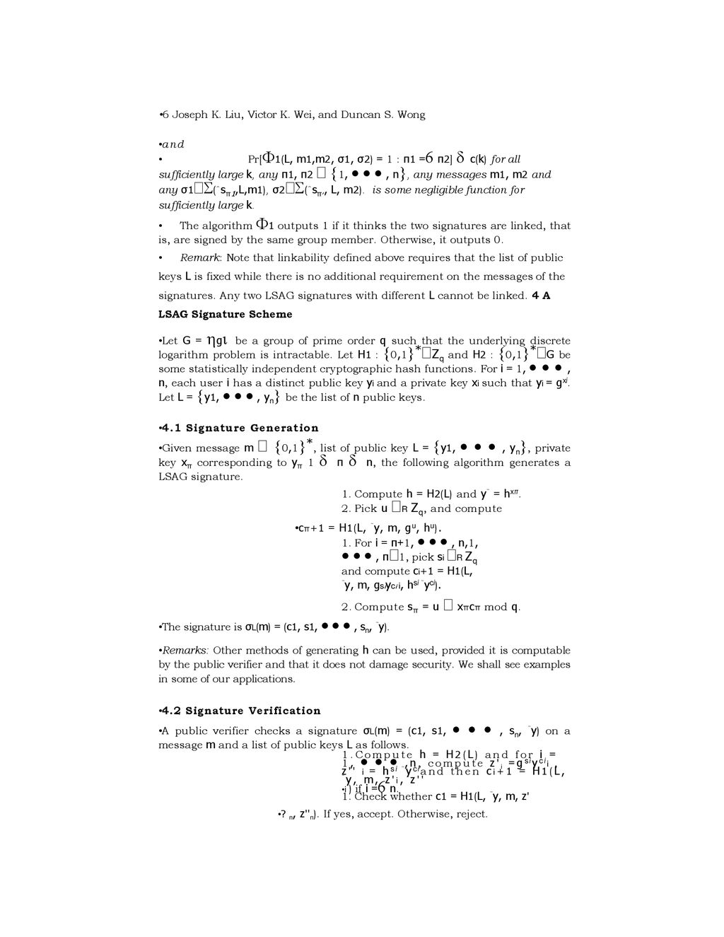 Linkable Spontaneous Anonymous Group Signature For Ad Hoc Groups Ppt Download