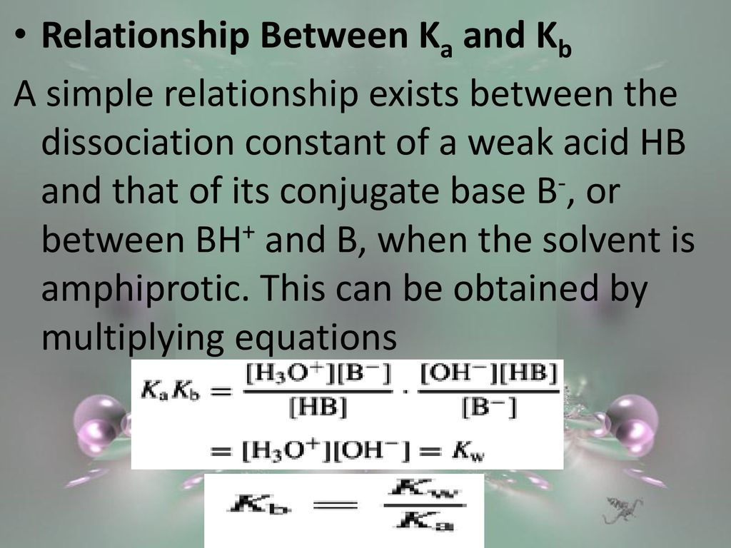 Relationship Between Ka and Kb