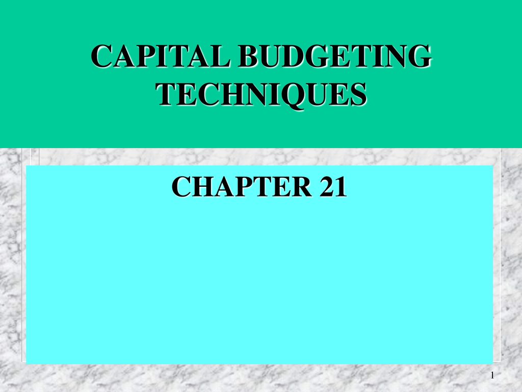 a preference decision in capital budgeting