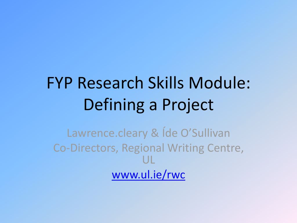 research skills module