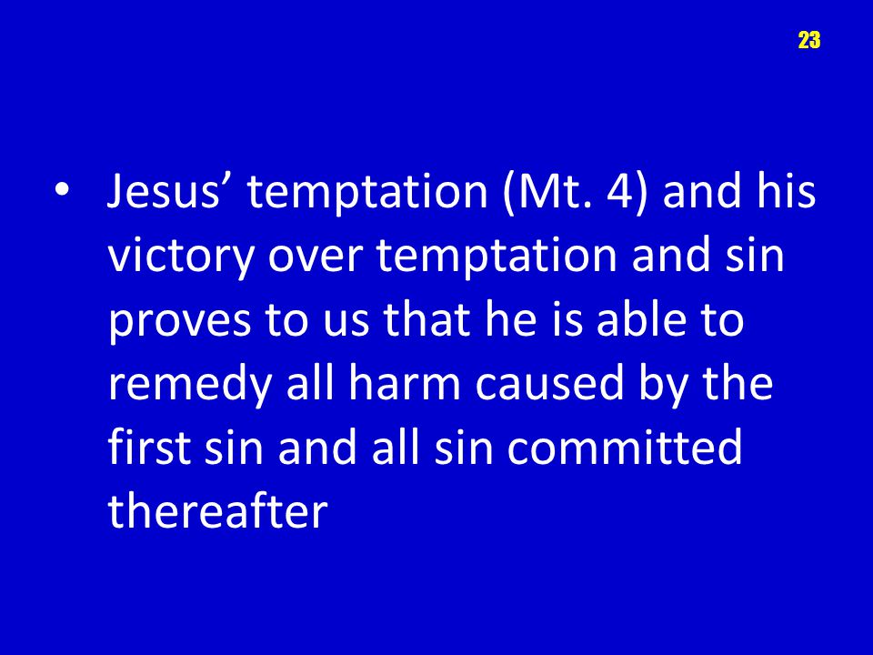 Jesus’ temptation (Mt.