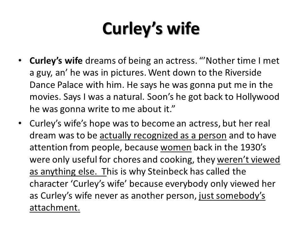 Curley’s wife