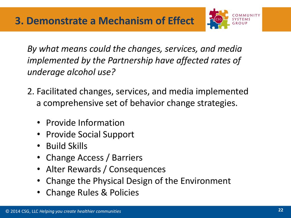 3. Demonstrate a Mechanism of Effect