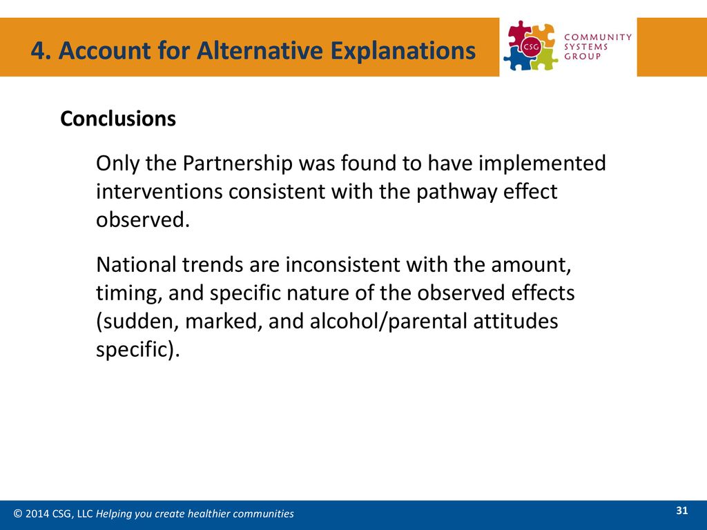 4. Account for Alternative Explanations