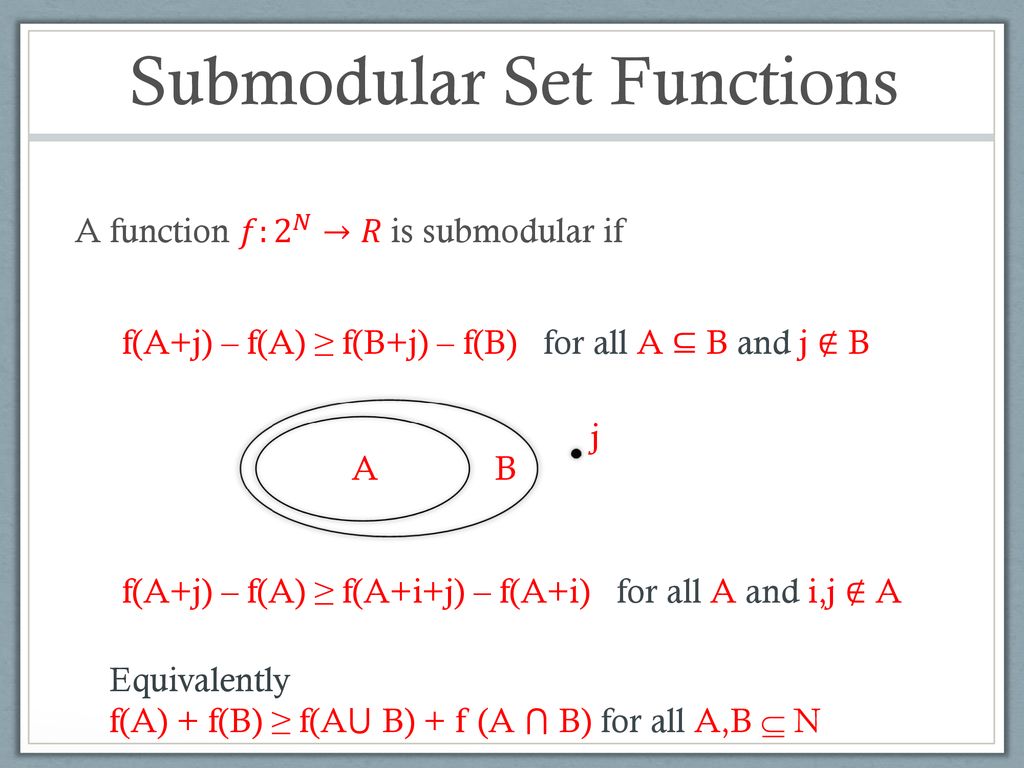 Submodular Function Maximization With Packing Constraints Via Mwu Ppt Download