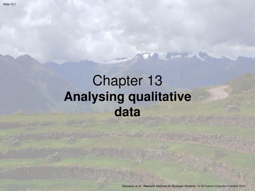 Analysing qualitative data