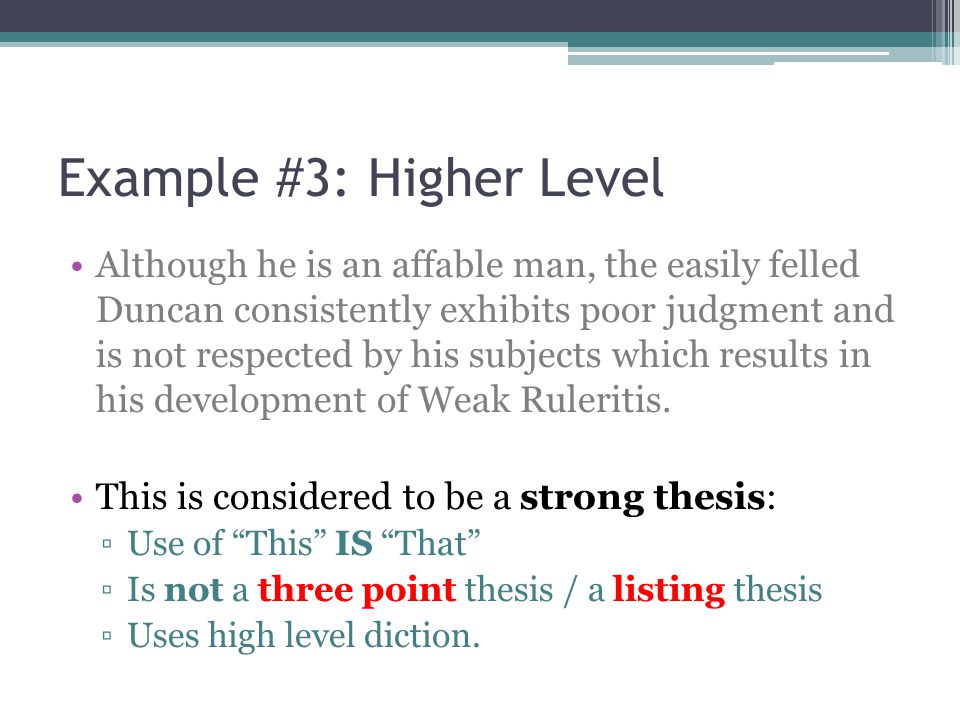 Example #3: Higher Level