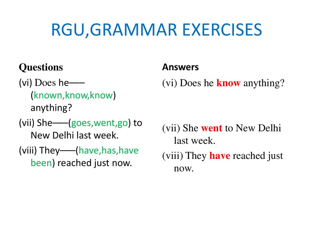 Rajiv Gandhi University Grammar Exercises Ppt Download Rajiv Gandhi University Grammar Exercises Ppt Download