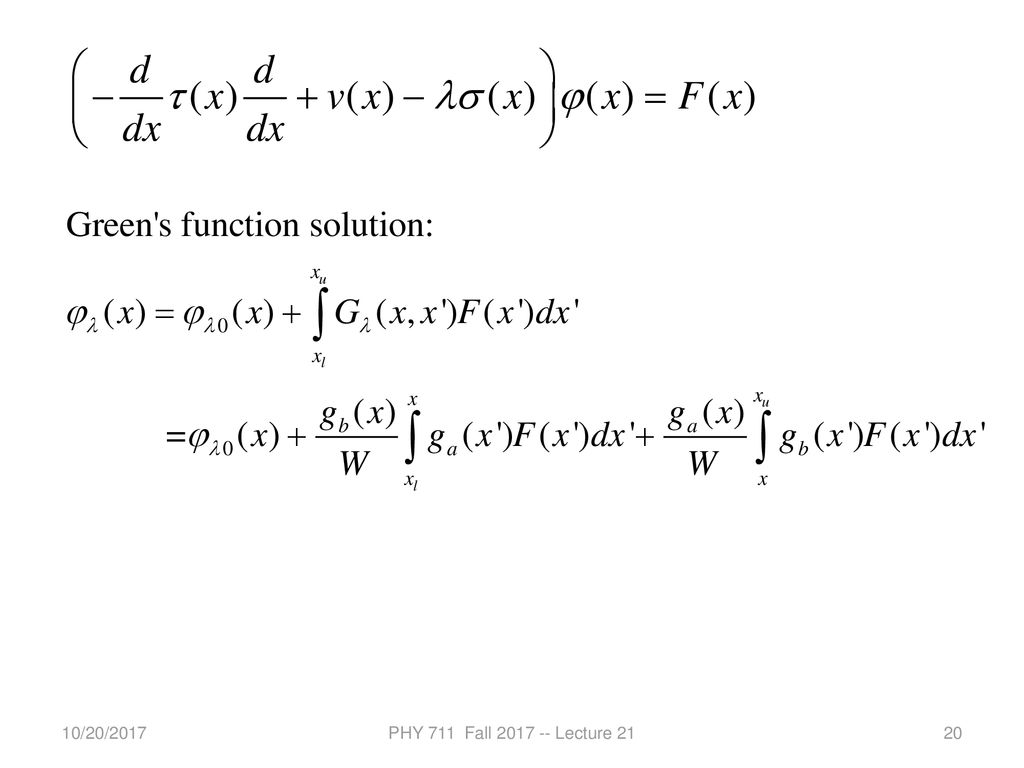 PHY 711 Classical Mechanics And Mathematical Methods - Ppt Download