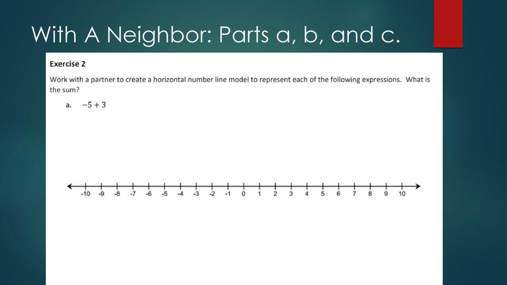 With A Neighbor: Parts a, b, and c.