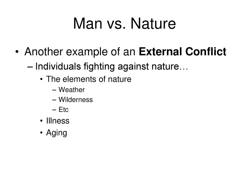 man vs nature examples
