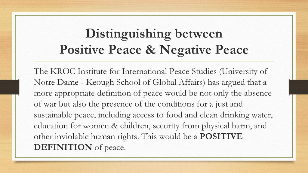 negative peace positive peace