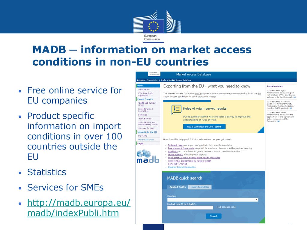 Market Access Database Madb Ppt Download
