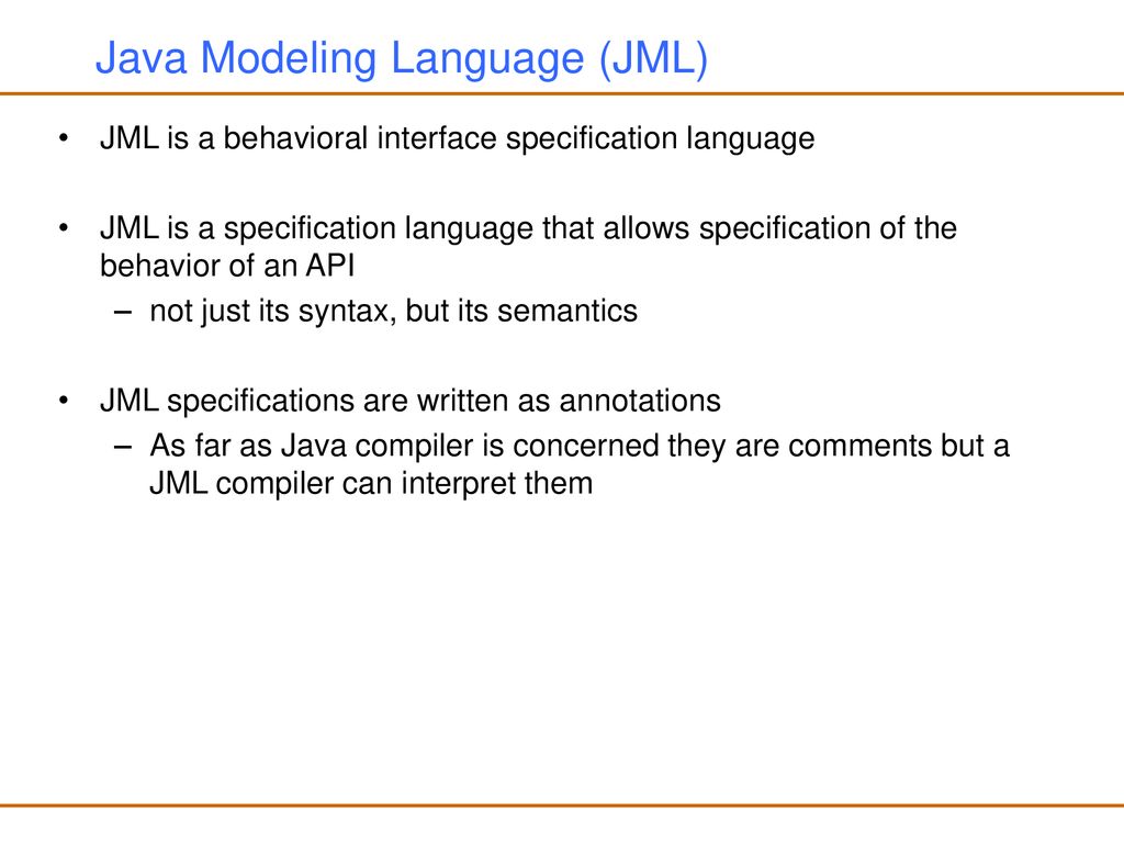 Java Modeling Language (JML) - ppt download
