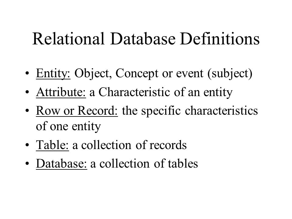 characteristics of a good database