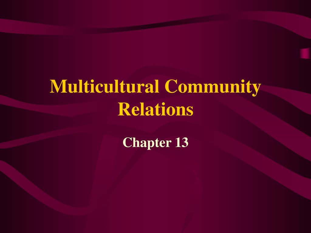 Multicultural Community Relations - ppt download