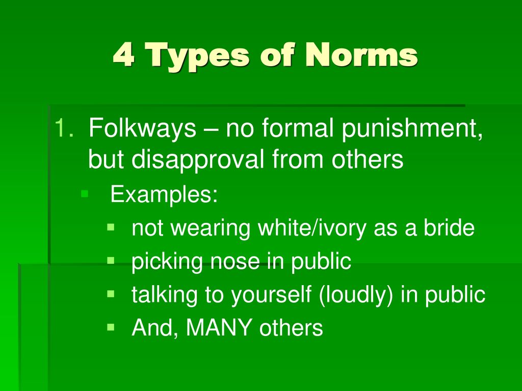 examples of folkways