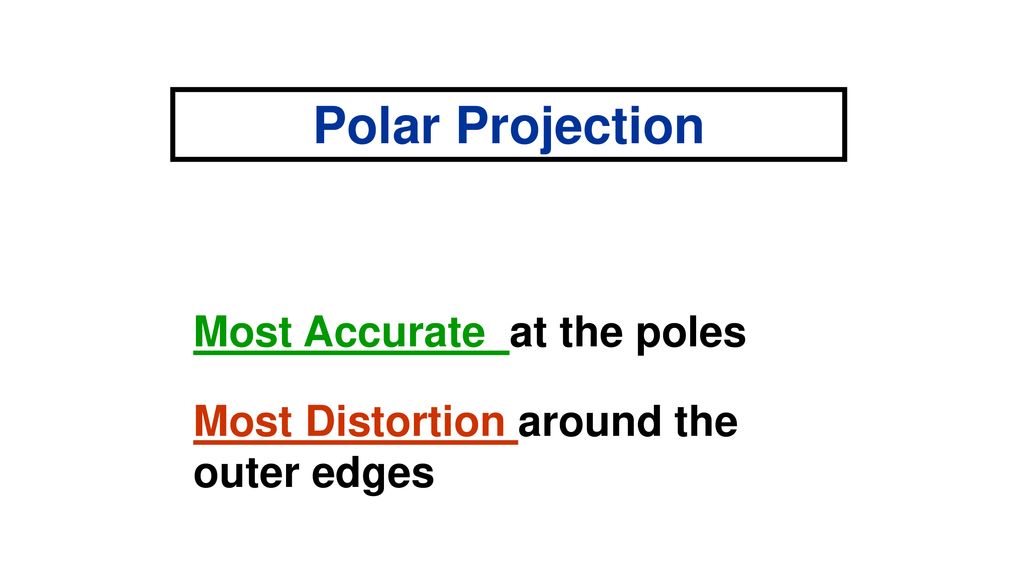 Polar Projection Most Accurate at the poles