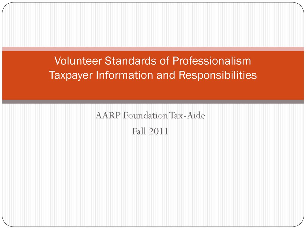 Aarp foundation tax aide fall ppt download