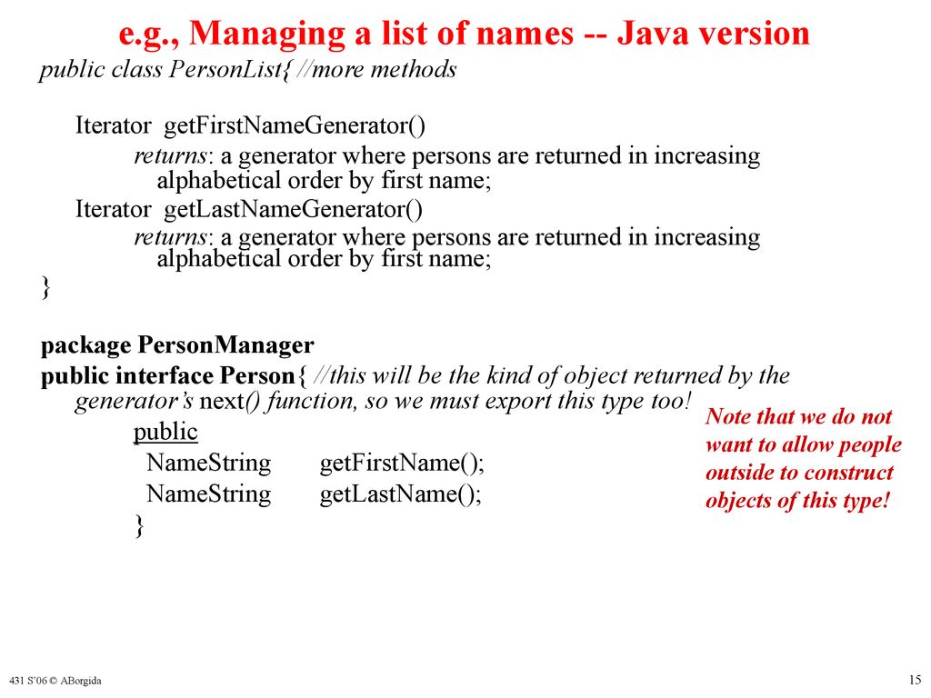 Abstract Datatype + Iterator Module - ppt download