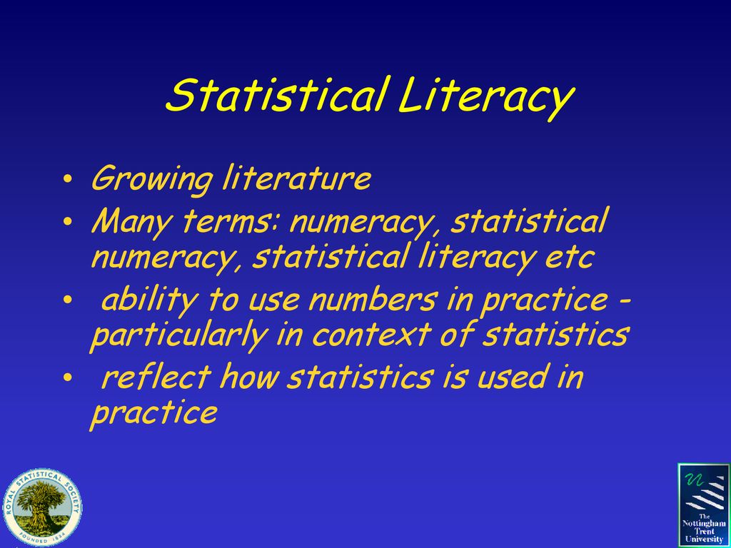 Statistical Literacy Growing literature