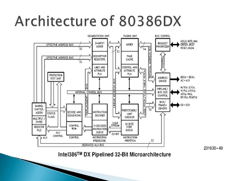 Architecture of 80386DX