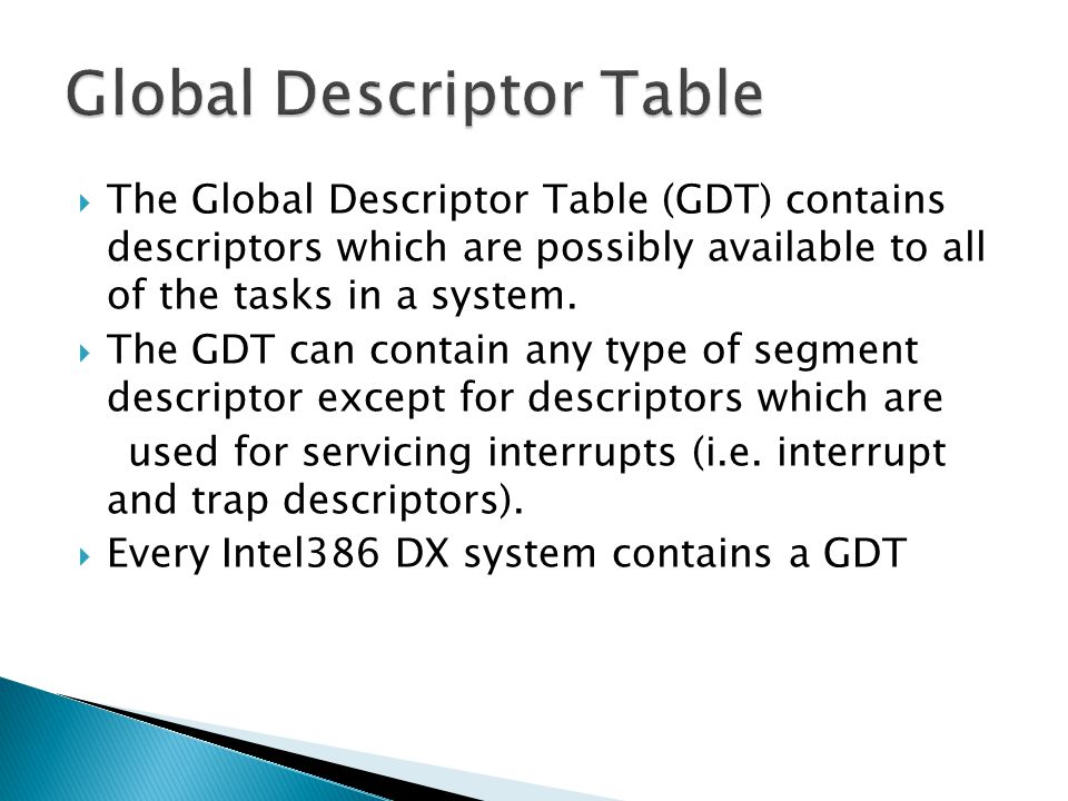 Global Descriptor Table