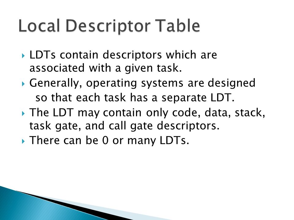 Local Descriptor Table
