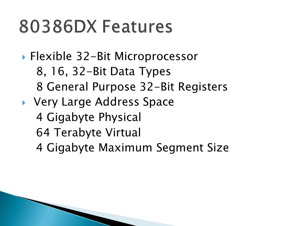80386DX Features Flexible 32-Bit Microprocessor