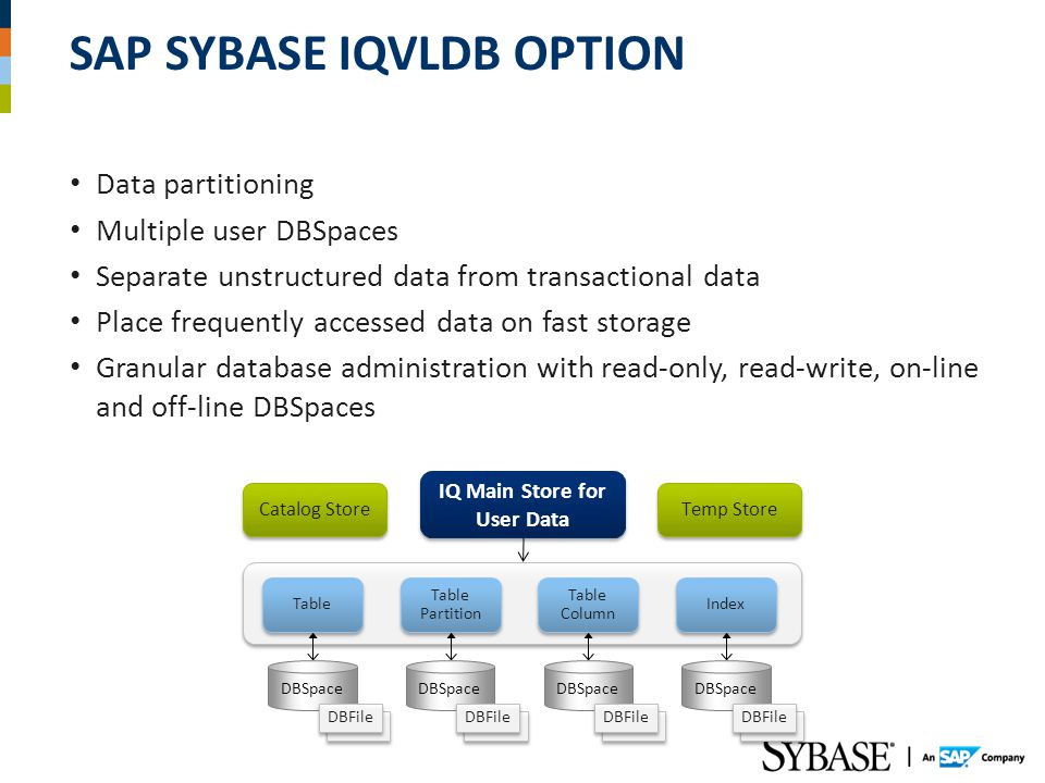 SAP SYBASE IQ15 VLDB OPTION - ppt video online download
