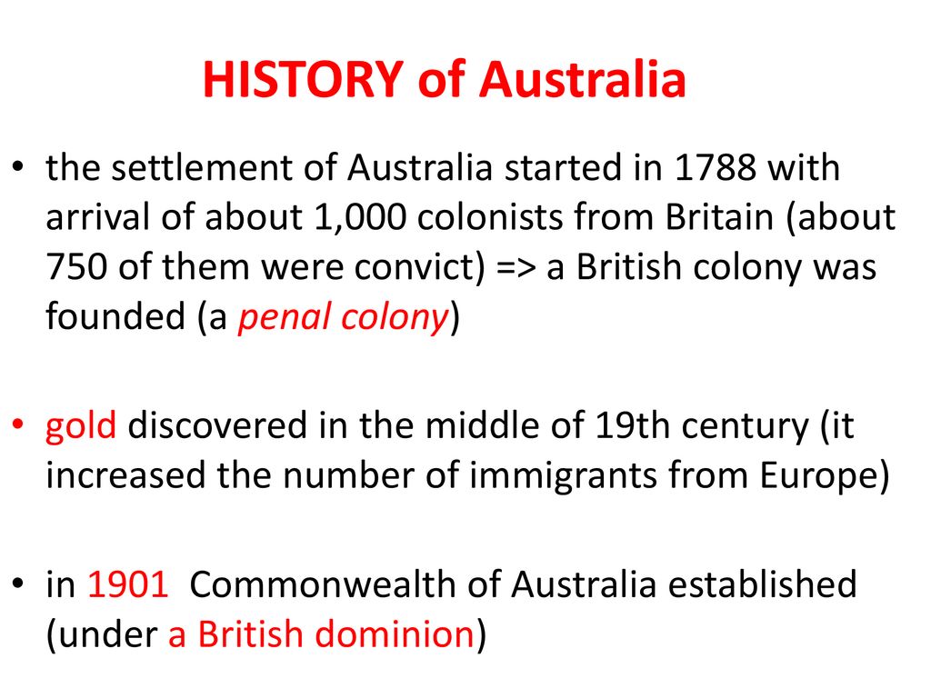 HISTORY of Australia