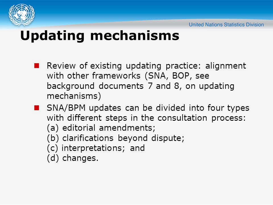 Updating mechanisms