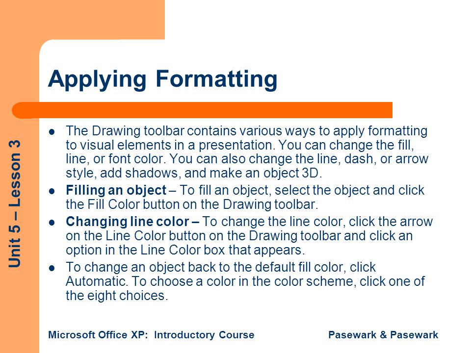 Applying Formatting