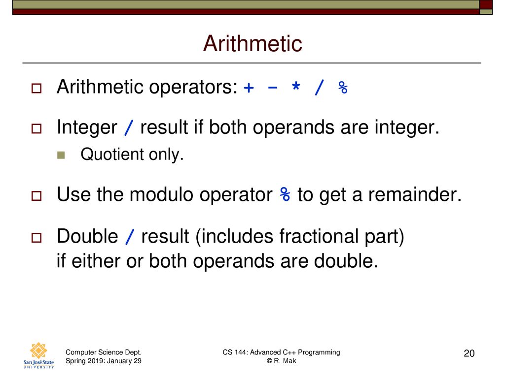 CS 144 Advanced C++ Programming January 29 Class Meeting - ppt download