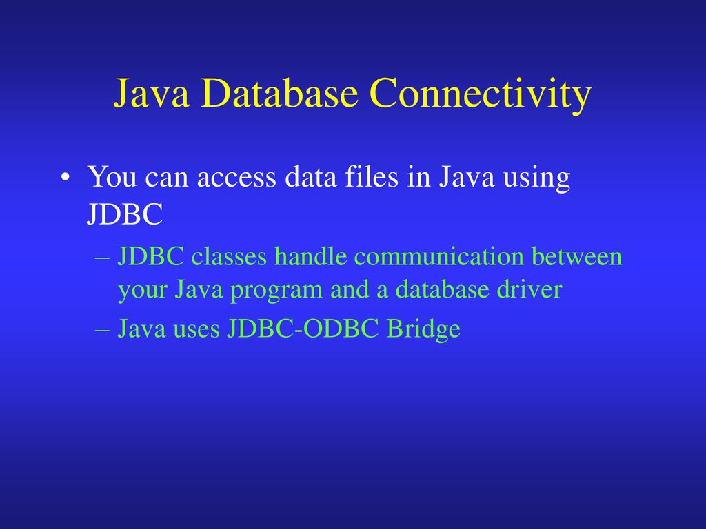 Lecture 11 Database Connection - ppt download