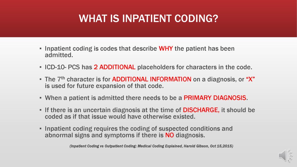 Inpatient vs outpatient coding ppt download