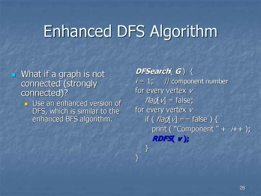 Enhanced DFS Algorithm