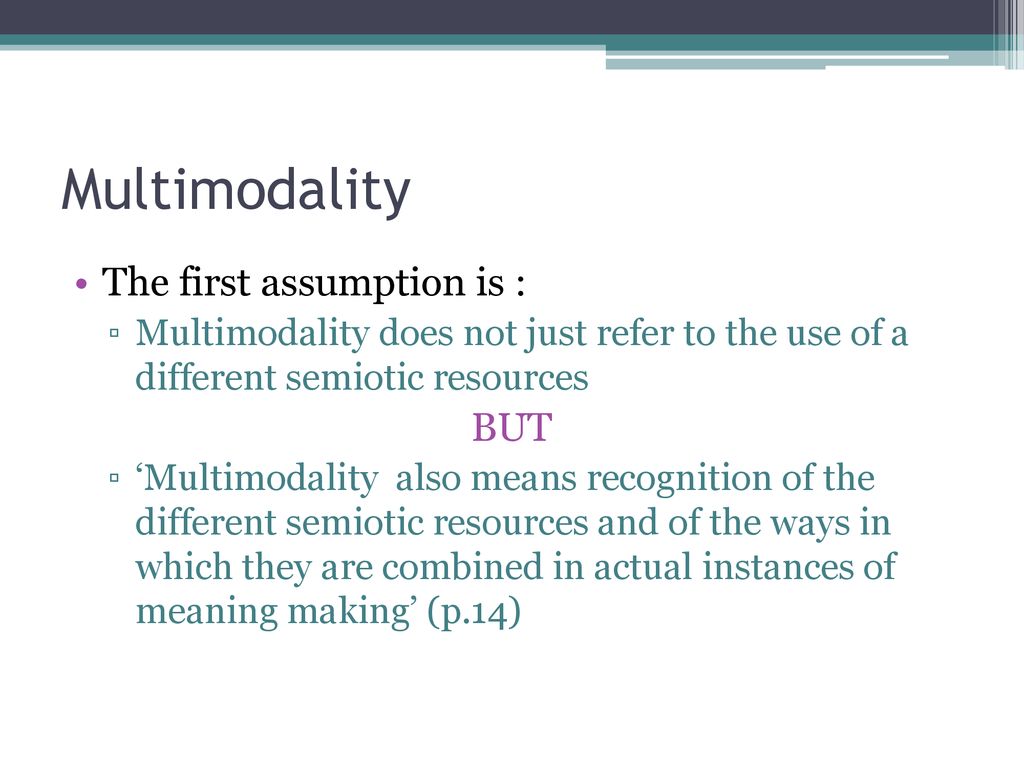 Introducing Multimodality Ppt Download