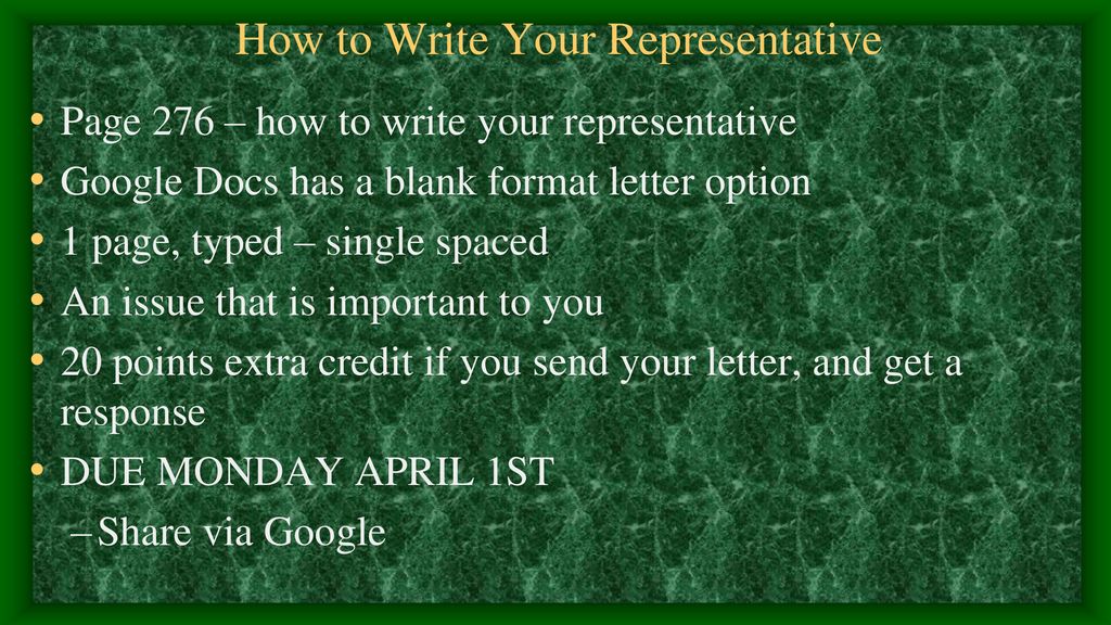 How to Write Your Representative