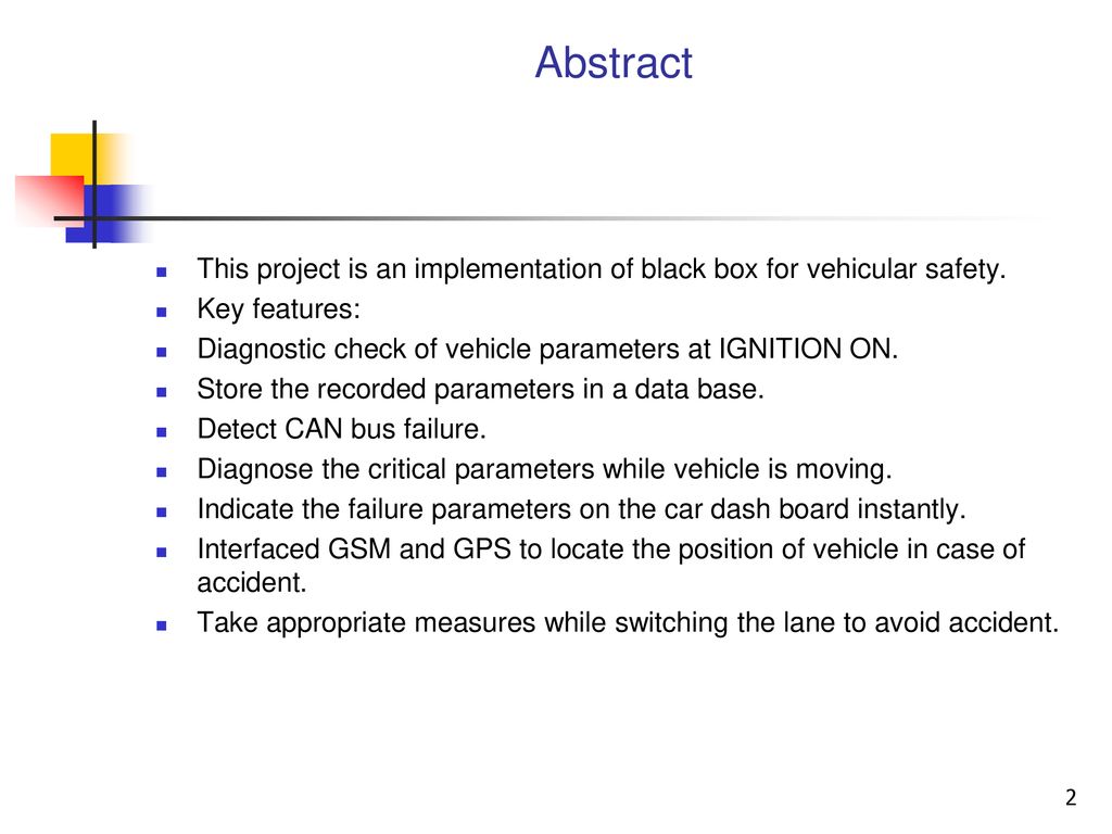 Black Box For Vehicle Diagnostics Ppt Download