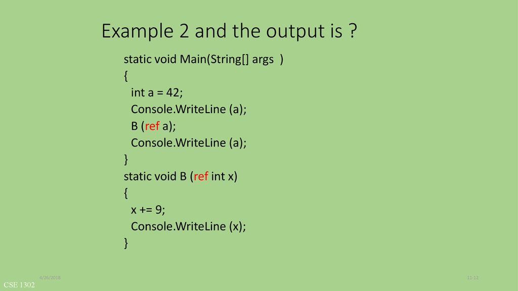 Lecture 11 Parameters CSE /26/ ppt download
