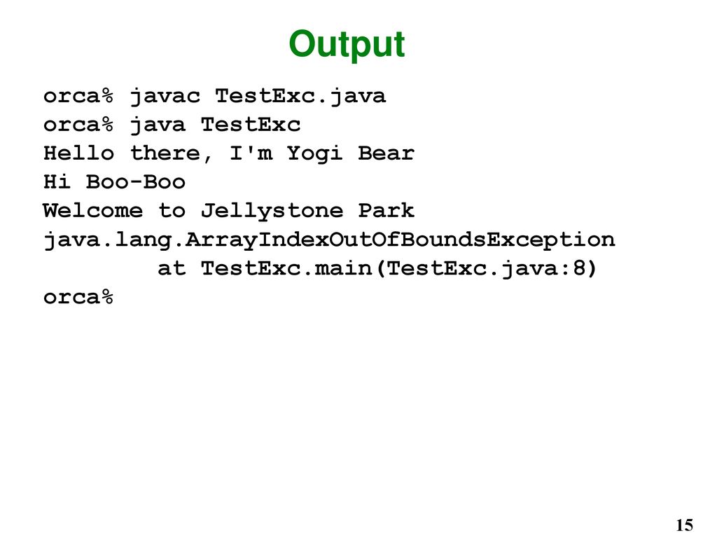 Java Programming Exceptions CSC 444 By Ralph B. Bisland, Jr. - ppt download