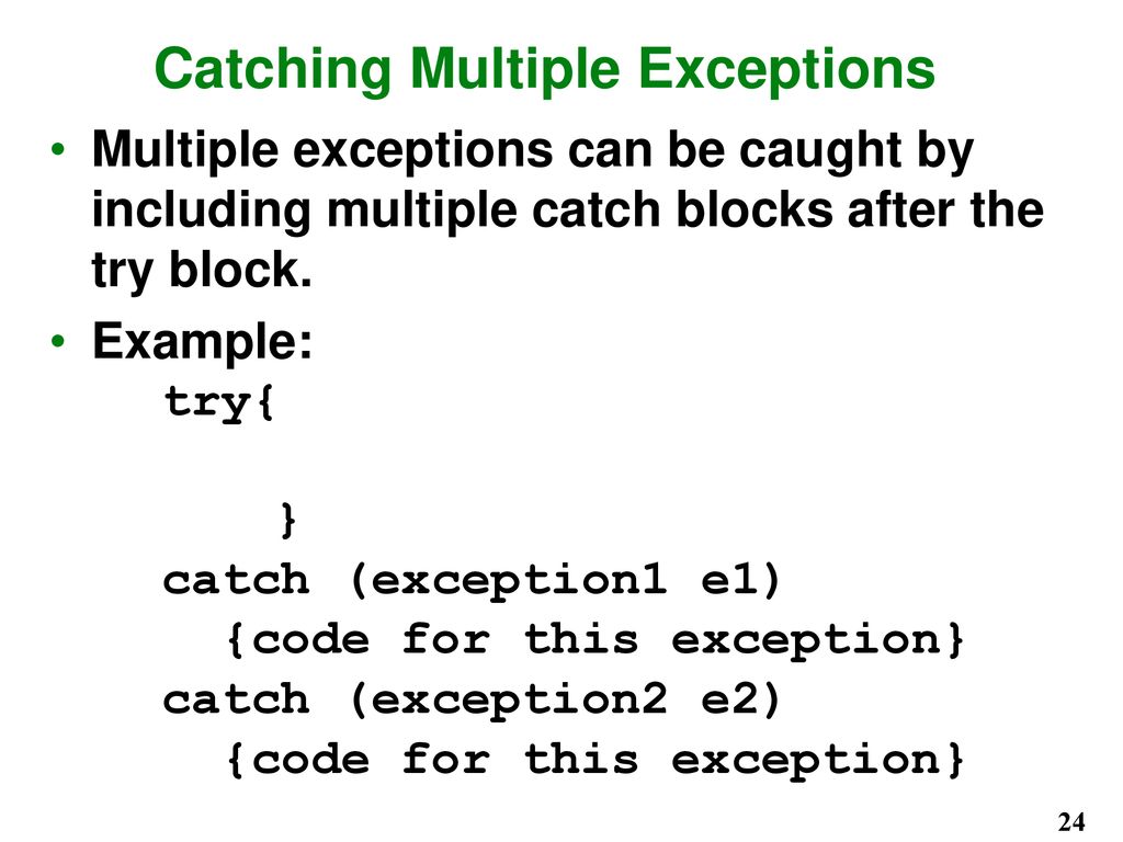 Java Programming Exceptions CSC 444 By Ralph B. Bisland, Jr. - ppt download