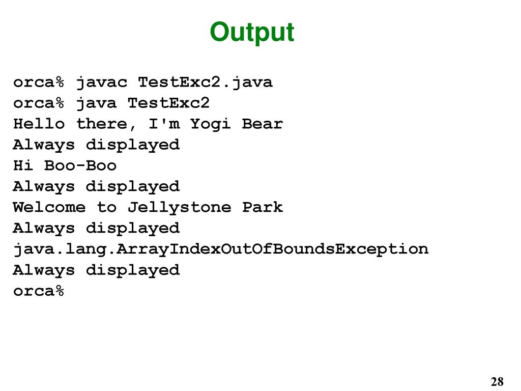 Java Programming Exceptions CSC 444 By Ralph B. Bisland, Jr. - ppt download