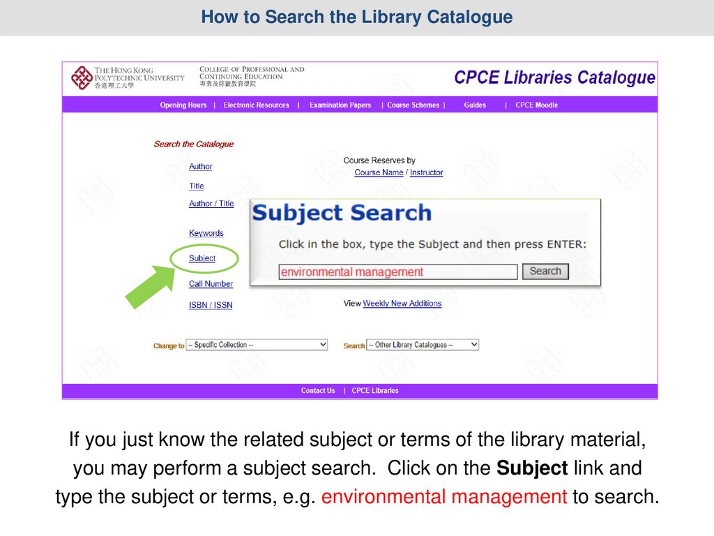 How to Search the Library Catalogue