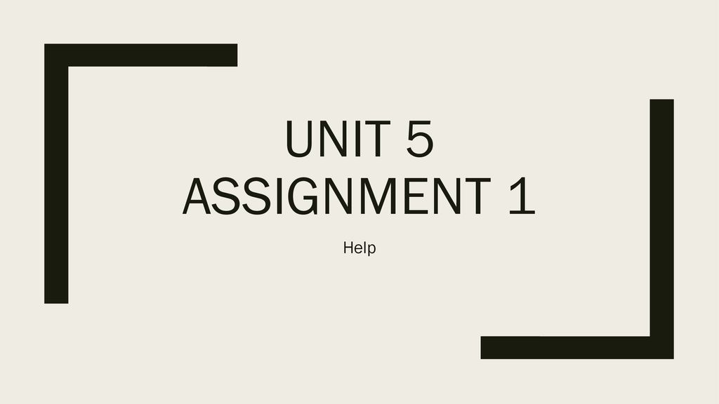 unit 5 assignment 1 apple